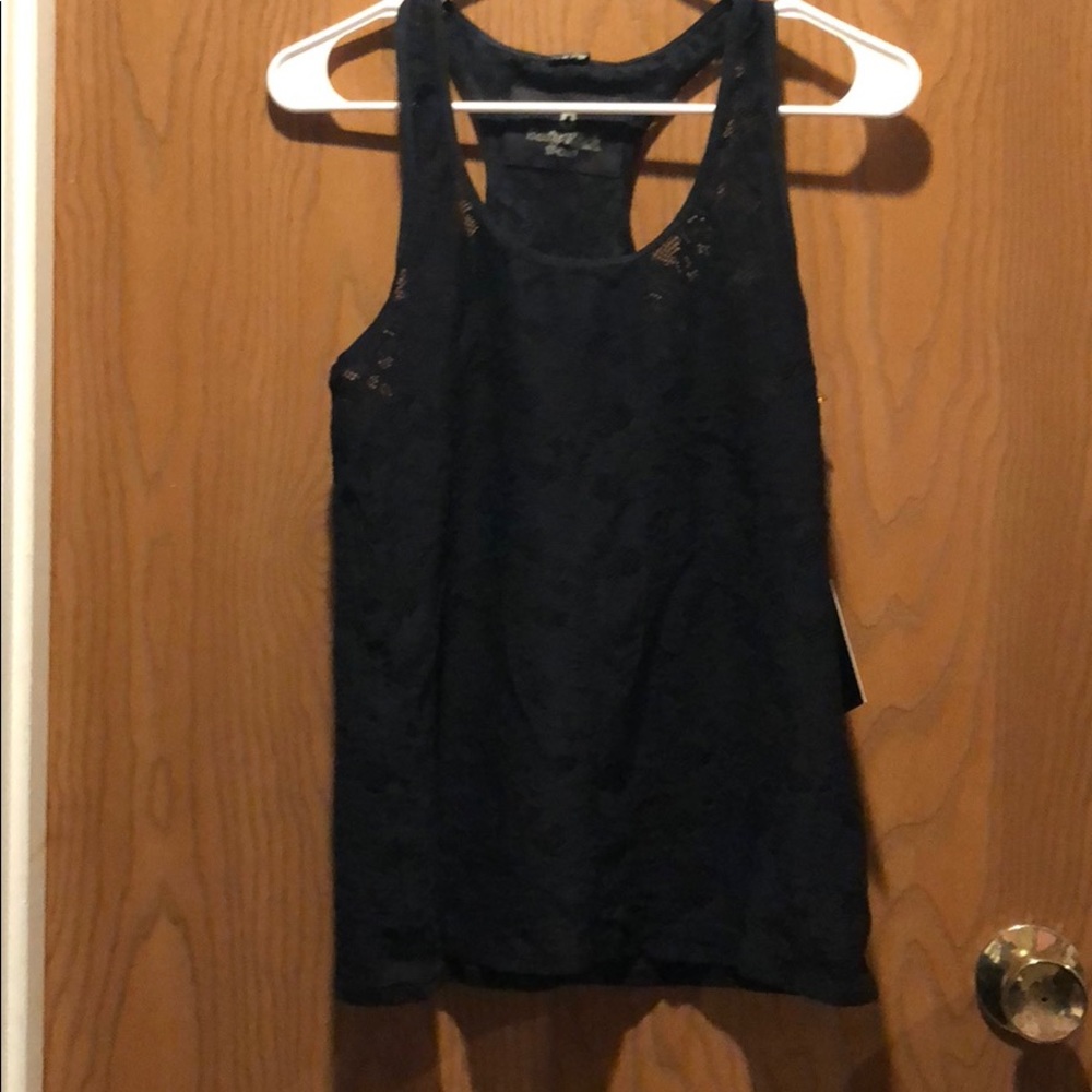 Black lace tank